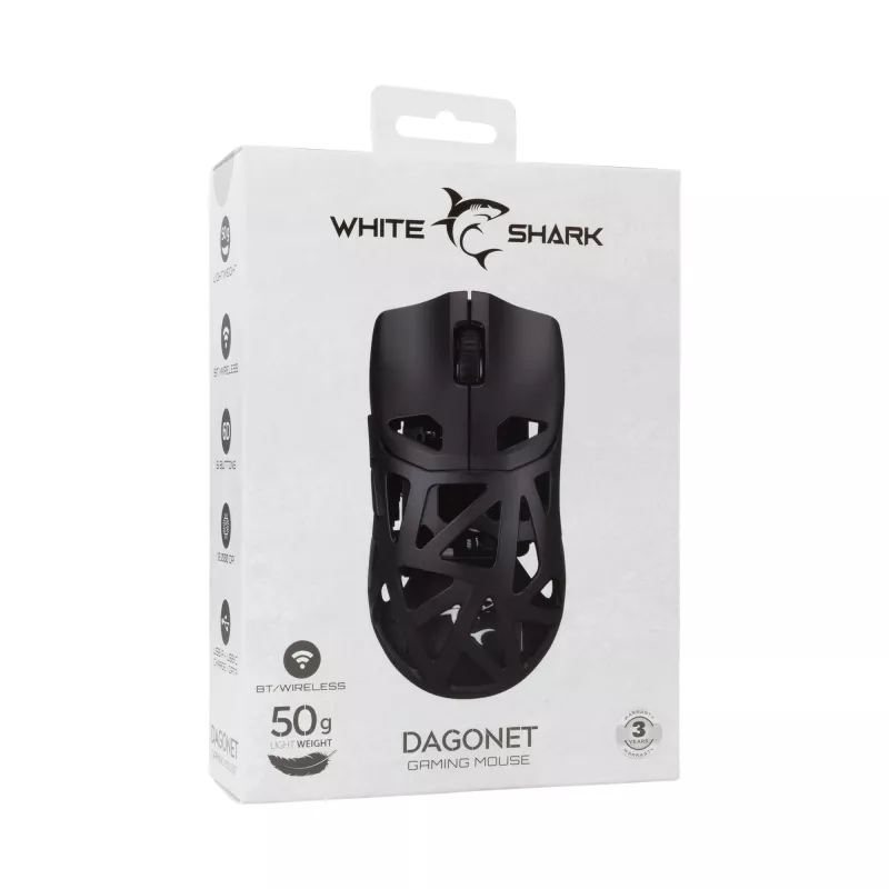 White Shark WGM-5019 Dagonet belaidė pelė 24000 dpi juoda