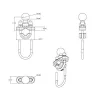 Vairo U-Bolt tvirtinimo pagrindas RAM Mounts RAM-B-231ZU
