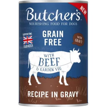 Šlapias šunų maistas butcher's Original Recipe padaže su jautiena — 400 g