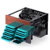 Jonsbo N4 Microtower korpusas juodas, tvirtas plieninis kompaktiškas PC korpusas