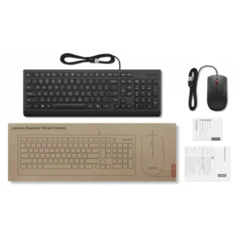 Lenovo Essential laidinis klaviatūros ir pelės rinkinys