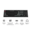 Mechaninė pilno dydžio (100 %) klaviatūra Keychron V6 Ultra 8K — QWERTY, Bluetooth, RGB LED, juoda