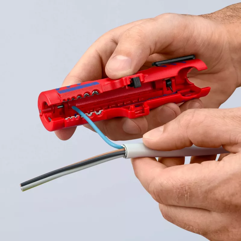 Knipex 16 85 125 SB kabelių nuėmiklis, mėlynas, raudonas