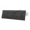 Pilno dydžio laidinė klaviatūra NATEC MORAY Home/Office USB QWERTY US International juoda, 104 klavišai, skaičių blokas