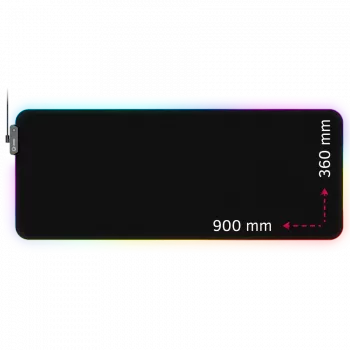 Lorgar Steller 919, žaidimų pelės kilimėlis, didelės spartos paviršius, neslystantis guminis pagrindas, RGB apšvietimas, USB jungtis, 900 mm x 360 mm x 3 mm
