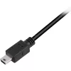 USB 2.0 laidas, USB-A kištukas > Mini-USB kištukas (juodas, 0,5 metro, dvigubai ekranuotas)