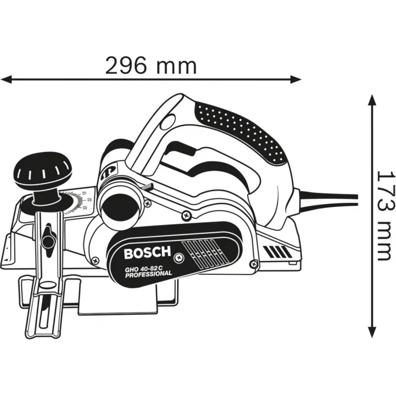 Bosch GHO 40-82 C Professional oblius, juodas, mėlynas, sidabrinis, 14000 aps./min., 850 W