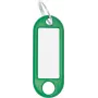 Rakto žymos WEDO 262 101804 – žali plastikiniai identifikatoriai 21 × 52 mm, pakuotė po 10 vnt.