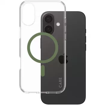 PanzerGlass CARE™ by ® Urban Combat Case Skaidrus su Žaliu MagSafe iPhone 16 Plus