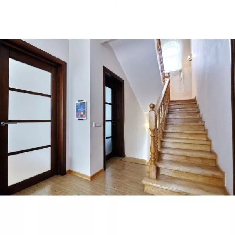 DURABLE TABLET HOLDER WALL – sieninis laikiklis planšetei, aliuminis/ABS plastikas, sidabrinis (7–13 colių) (893323)