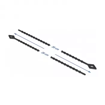 DeLOCK Beaded Cable Tie L 200 x W 2.4 mm juoda 100 vnt.