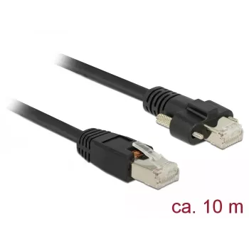 DeLOCK 85672 tinklo kabelis Cat6 RJ-45 10 m juodas