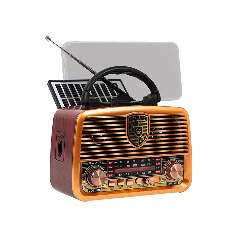 Analoginis radijo imtuvas BLOW RA10 AM/FM saulės energija 77-540