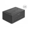 DeLOCK USB dviejų SATA HDD/SSD diskų stotelė su klonavimo funkcija ir kortelių skaitytuvu
