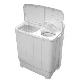 Skalbimo mašina pusiau automatinė Ravanson XPB-800 – 7,5 kg, 1400 aps./min., viršutinis pakrovimas, balta
