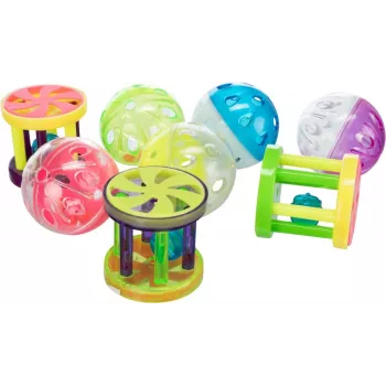 Žaislinis kamuoliukas katėms Trixie Ball and Roll, plastikas, varpelis, įvairiaspalvis, Ø 4,5 cm, 1 vnt.