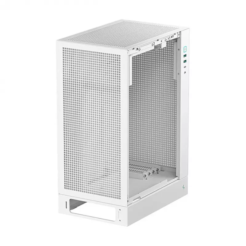 Korpusas DeepCool CH170 PLUS WH Midi Tower baltas, grūdintas stiklas, micro ATX/mini-ITX