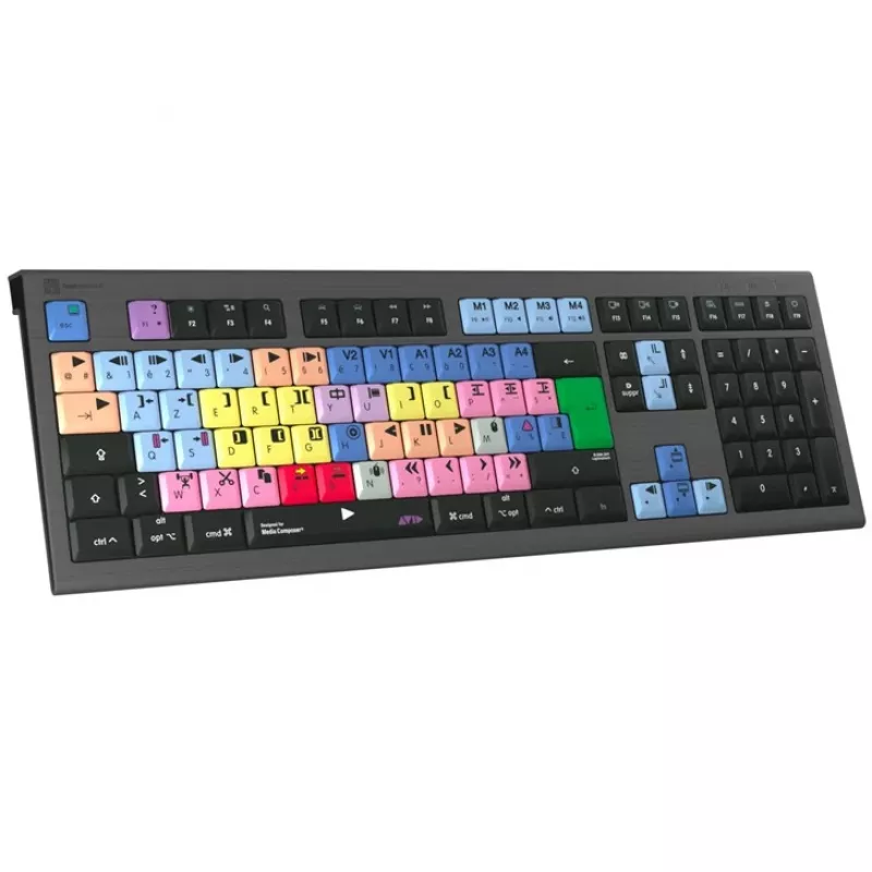 Logickeyboard Avid Media Composer ASTRA 2 apšviesta klaviatūra Mac prancūziška (LKB-MCOM4-A2M-FR)
