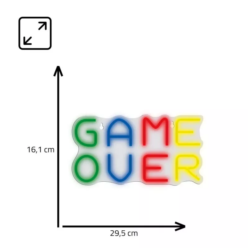 Neoninė iškaba MANTA SNL102MT 'Game Over' LED efektas