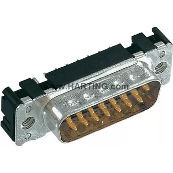 Harting D-SUB kištukinis kontaktinis lizdas 180° Polių skaičius: 25 Litavimas 09 65 361 7712 1 vnt.