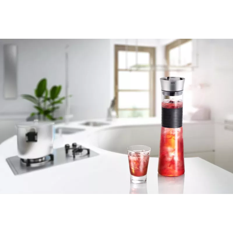 GEFU CASCADA vyno dekanteris 1 L plastikas, nerūdijantis plienas