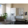 Laisvai pastatoma vonios kambario spintelė NEL 2K DK BPOŁ – balta, 3 lentynos, 600×300×1740 mm
