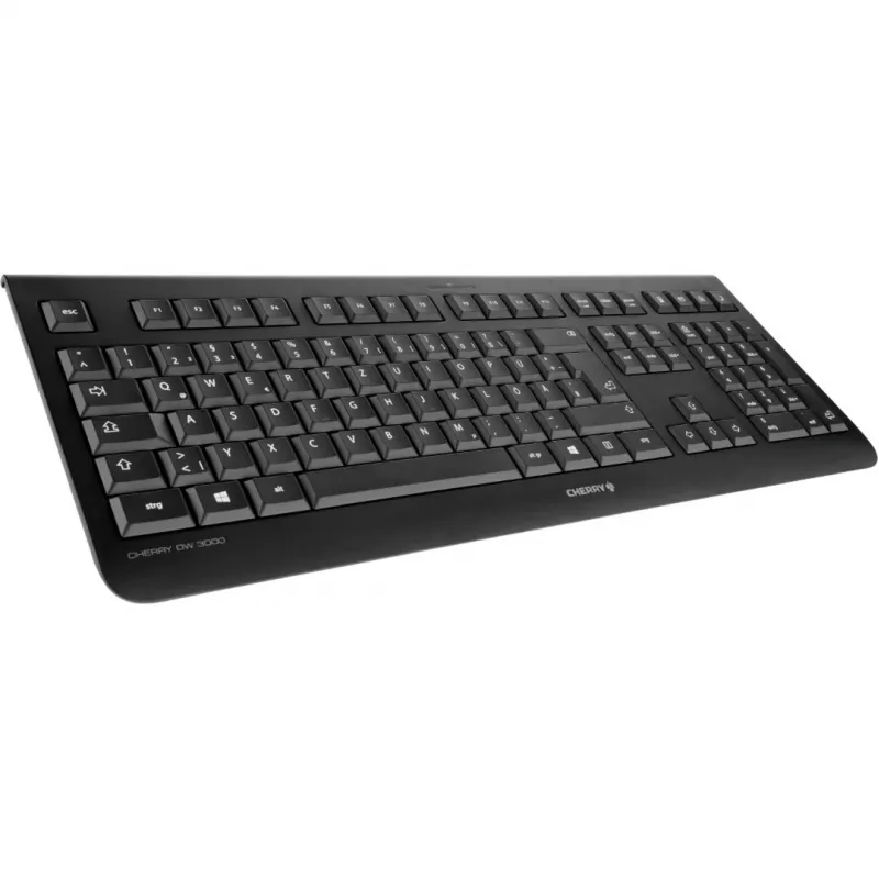 CHERRY DW 3000 belaidė klaviatūra su pele, RF, QWERTZ, juoda