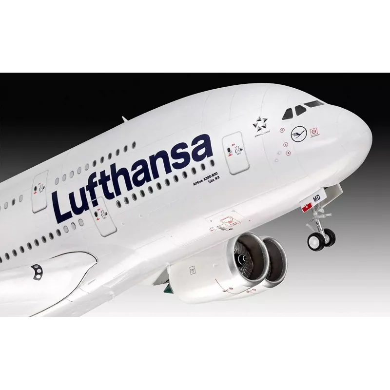 Surinktas modelis Revell Airbus A380-800 Lufthansa New Livery 1:144