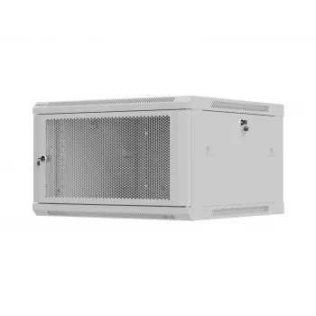 19 colių 6U 600x600 mm pilkas perforuotas sieninis stovo korpusas Lanberg WF01