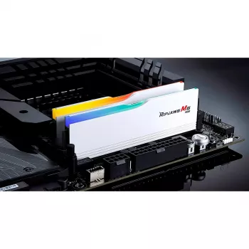 DIMM 64 GB DDR5-6400 (2x 32 GB) Dual-Kit, Arbeitsspeicher weiß, F5-6400J3239G32GX2-RM5RW, Ripjaws M5 RGB, INTEL XMP
