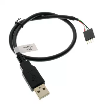 USB kabelis Akasa 0,4 m USB A juodas