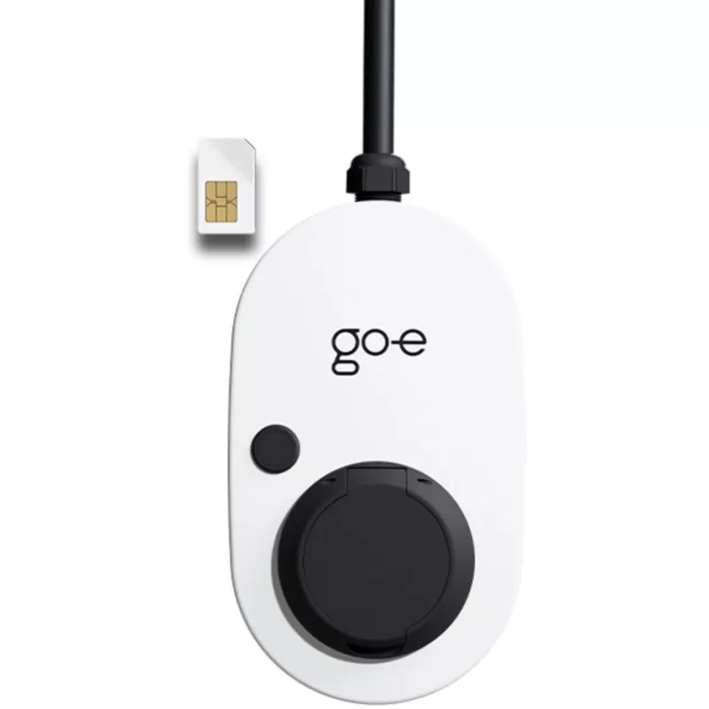 Kroviklis GO-E Gemini 2.0, 22 kW (32A 3 fazės), Wallbox Baltas/juodas, be kabelio, 4G/LTE