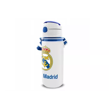 Vaikiškas aliumininis sportinis butelis su snapeliu KIDS 600 ml – Real Madrid dizainas