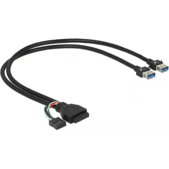USB laidas DeLOCK 0,45 m 2 x USB 3.0 A USB 2.0 pin