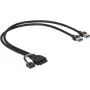 USB laidas DeLOCK 0,45 m 2 x USB 3.0 A USB 2.0 pin