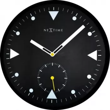 NeXtime klok 3049 Serious Black, Ø32 cm, sieninis, juodas