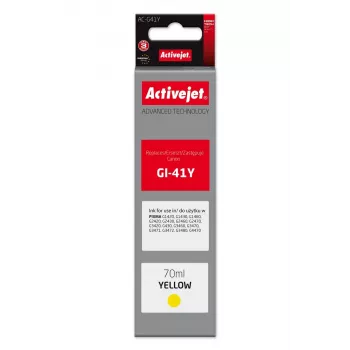 Rašalo buteliukas ActiveJet AC-G41Y Canon spausdintuvams, Canon GI-41Y pakaitalas, 70 ml, geltona, dažų pagrindu