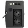 Nepertraukiamo maitinimo šaltinis PowerWalker VI 800 SCL FR – Line-Interactive UPS 0,8 kVA (480 W), 2 lizdai E tipo, USB, RJ-45/RJ-11, 12V 9Ah baterija, bokštas, juodas