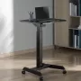 Stalas nešiojamam kompiuteriui su ratukais, reguliuojamo aukščio sėdint ir stovint, iki 113 cm, pasvirimo kampas 30°, juodas