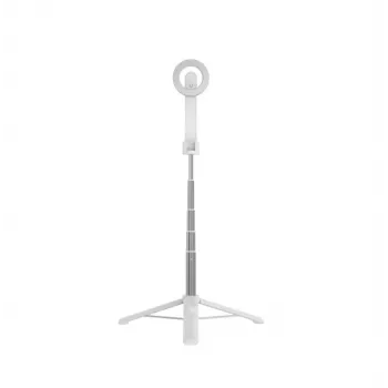 FIXED FIXSN-M-WH – sulankstomas aliumininis selfie strypas su Bluetooth nuotolinio valdymo pulteliu, 72 cm, baltas