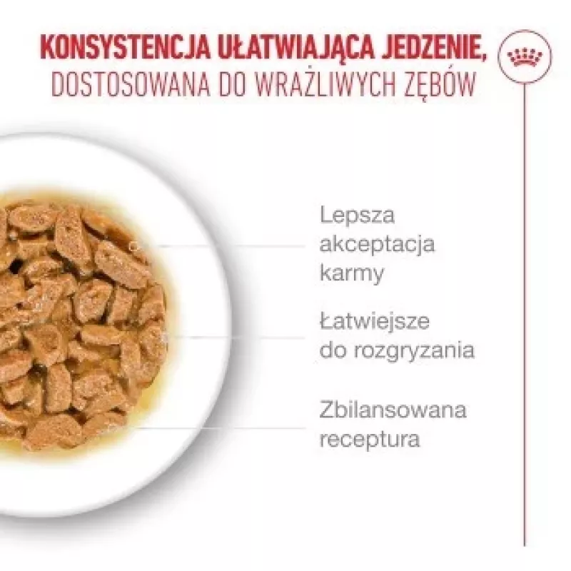 Šlapias kačių ėdalas Royal Canin FHN Ageing 11+ Gravy 12×85 g – senjorams skirti pilnaverčiai dubenėliai