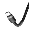 USB laidas Baseus Cafule 2m USB-C juodai pilkas