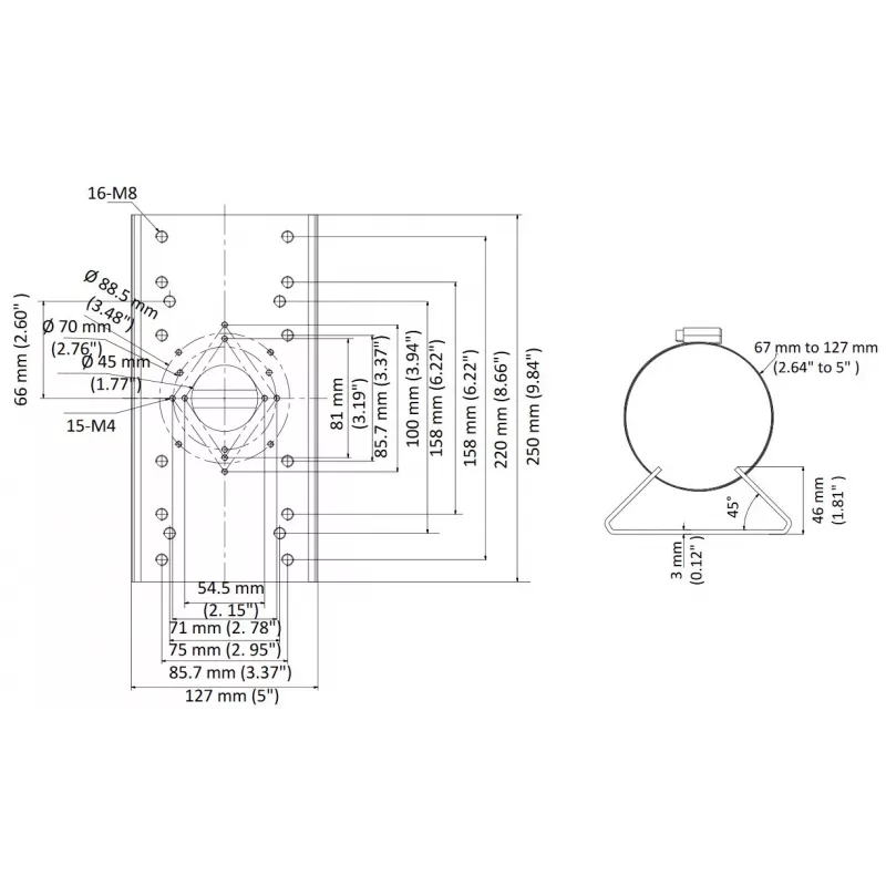 Hikvision DS-1275ZJ-SUS apšvietimo įrenginys apsaugos kameroms