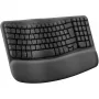 „Logitech Wave Keys“ belaidė ergonominė klaviatūra – grafitinė – NLB – 2,4 GHz / BT – universalus išdėstymas
