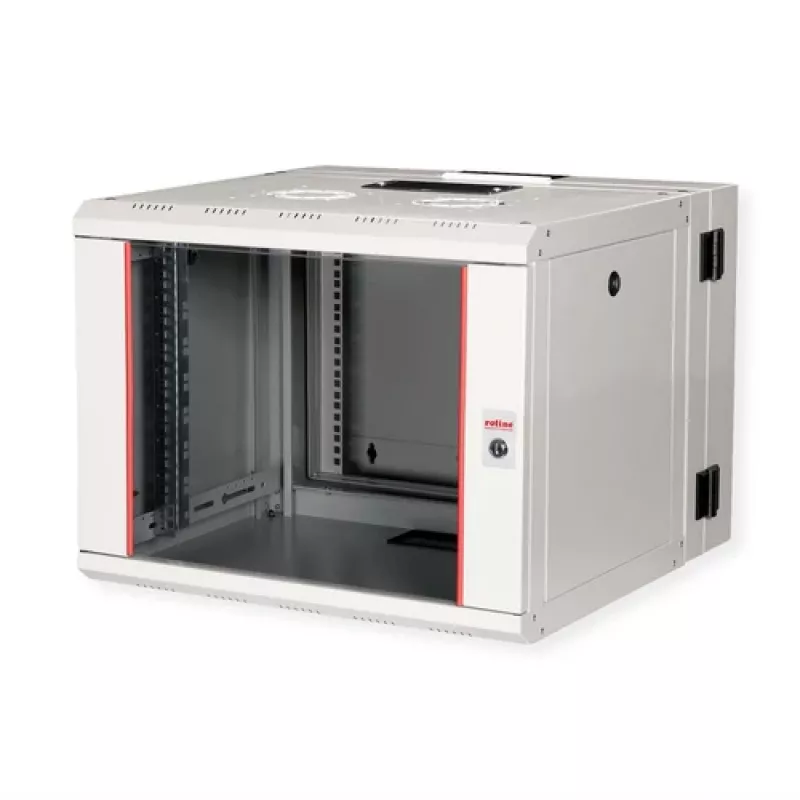 ROLINE 19 colių sieninis stovas Pro 7U, 600x600 mm (PxG), dviejų dalių pasukamas, pilkas, IP20, 50 kg talpa