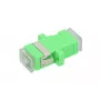 Skaidulinės optikos adapteris Extralink SC/APC SingleMode Simplex su skaidriais dulkių dangteliais, žalias