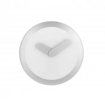 NeXtime klok 2615zi Focus, skersmuo 25 cm, sieninis, baltas/sidabrinis