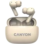 Canyon CNS-TWS10BG Ausinės ir ausinių rinkinys Tikras belaidis stereofoninis (TWS) Įstatomos ausinės pokalbiams/muzikai/sportui/kasdieniam naudojimui USB Type-C Bluetooth Smėlio spalvos (CNS-TWS10BG)