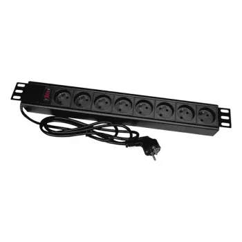 Alantec PZ081U3M ilgintuvas 3 m 8 AC lizdai(-ų) Vidaus Juoda