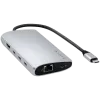 Satechi ST-P8KES – USB-C dokas su Gigabit Ethernet ir SD kortelių lizdu, sidabrinis